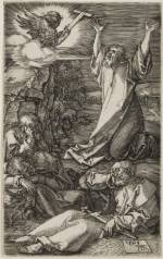 Albrecht Dürer. Christ on the Mount of Olives, from The Engraved Passion, 1508 Engraving on laid paper. Jansma Collection, Grand Rapids Art Museum, 2007.16b